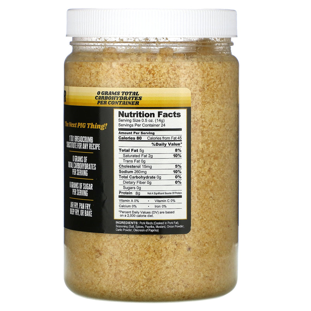 Pork King Good, Pork Rind Crumbs, Original, 12 oz (340 g)