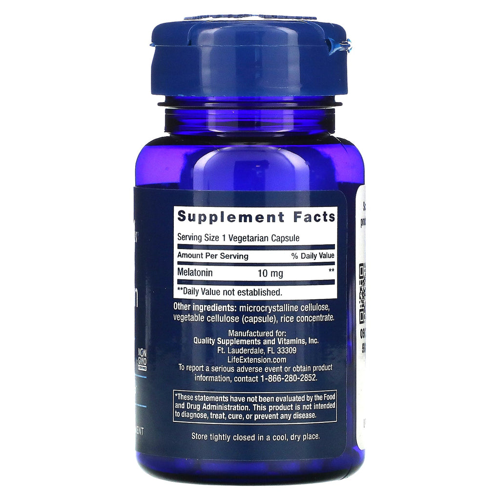 Life Extension, Melatonin, 10 mg, 60 Vegetarian Capsules