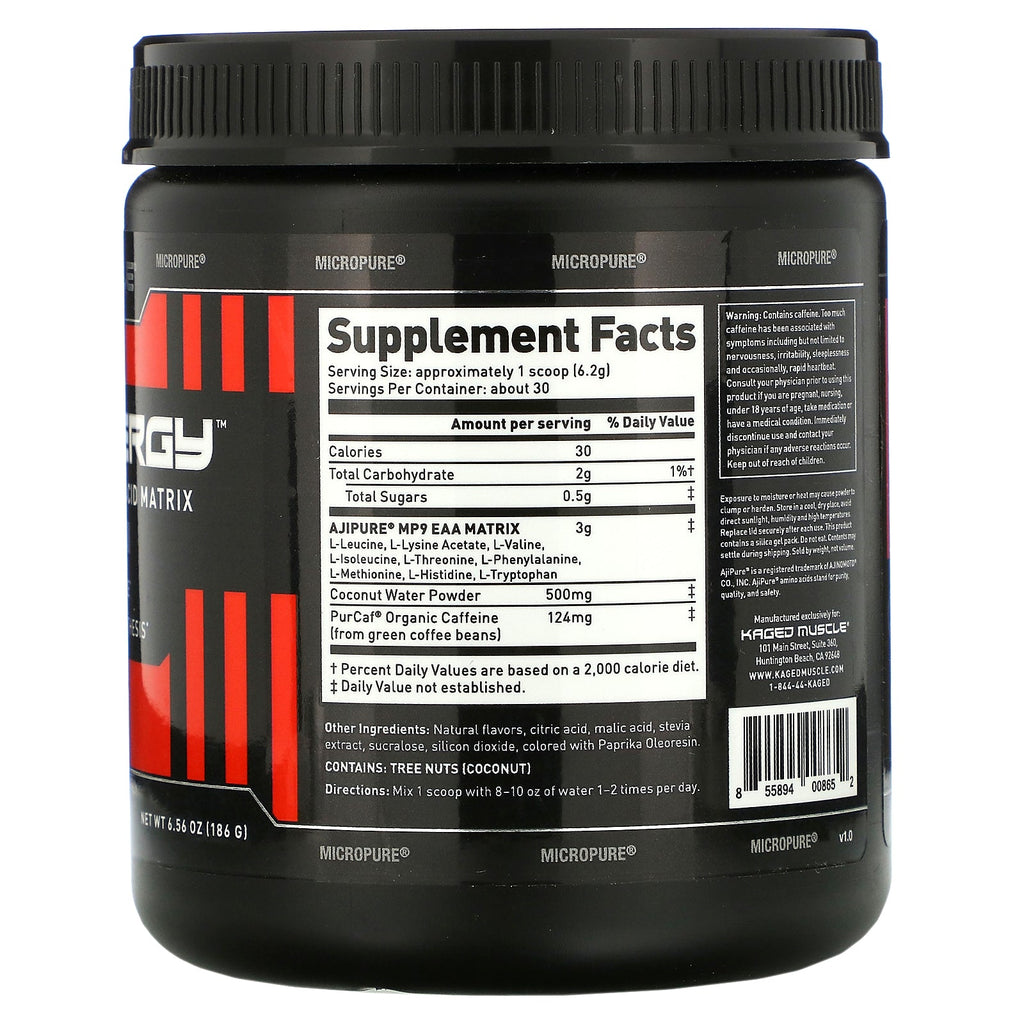 Kagged Muscle, Amino Synergy, Naranja, 6,56 oz (186 g)