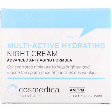 Cosmedica Skincare, Multi-Active Hydrating Night Cream, Advanced Anti-Aging Formula, 1.76 oz (50 g)