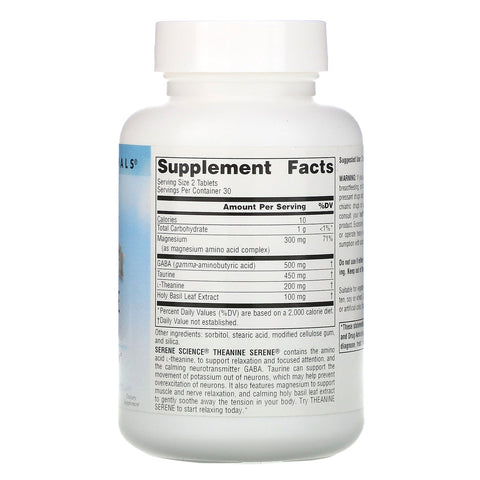 Source Naturals, Serene Science, Teanina Serene, 60 tabletas