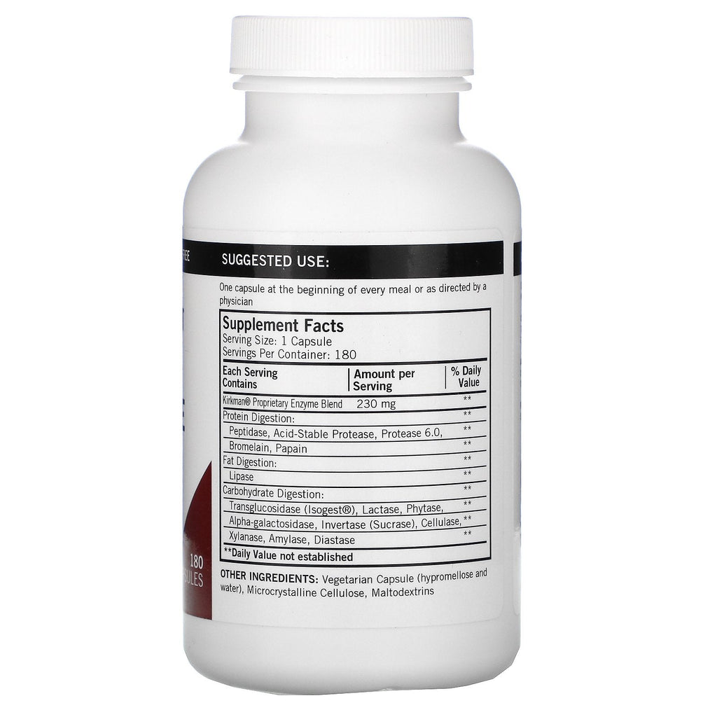 Kirkman Labs, Enzyme Complete DPP-IV With ISOGEST, 180 Capsules