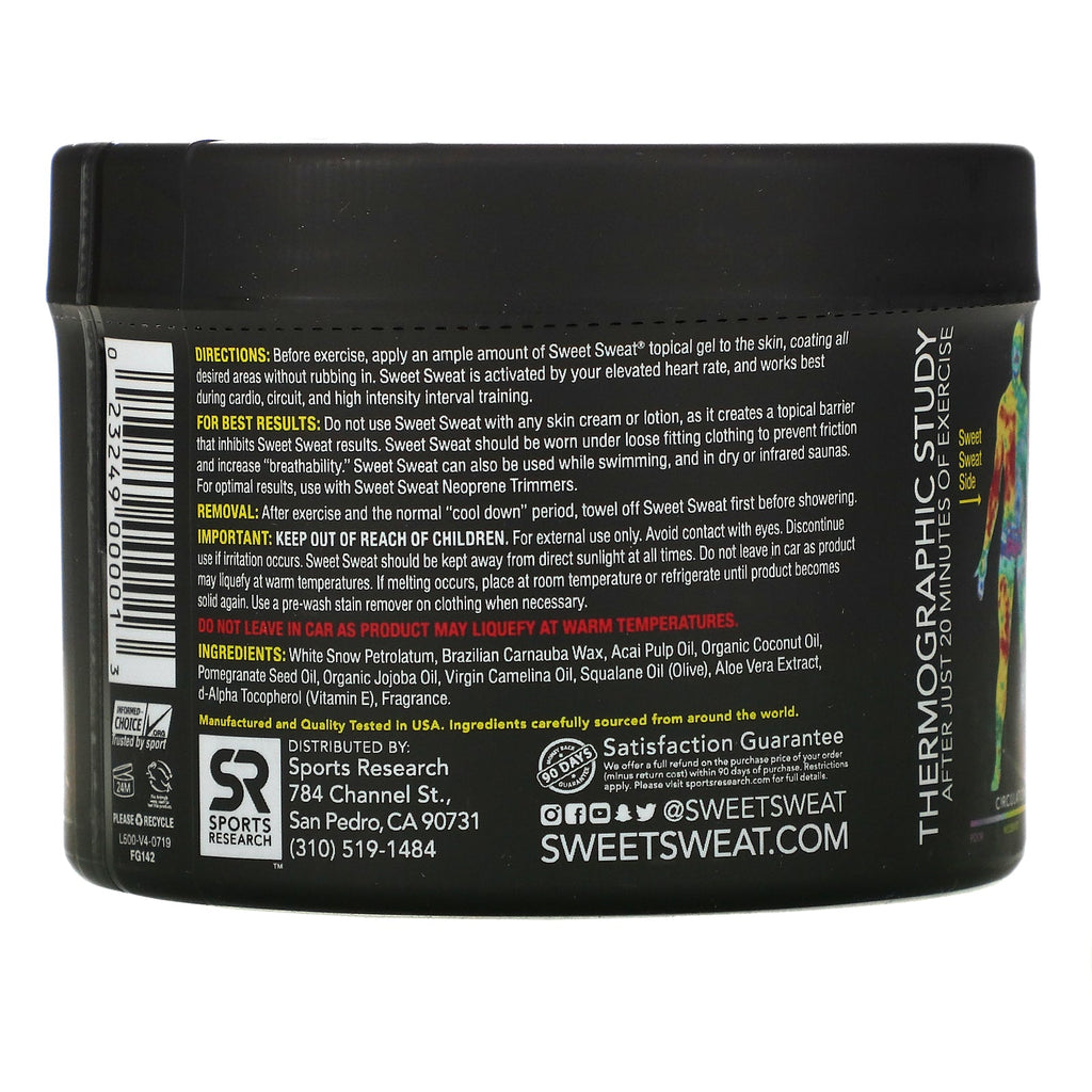 Sports Research, Sweet Sweat Workout Enhancer, 6.5 oz (184 g)