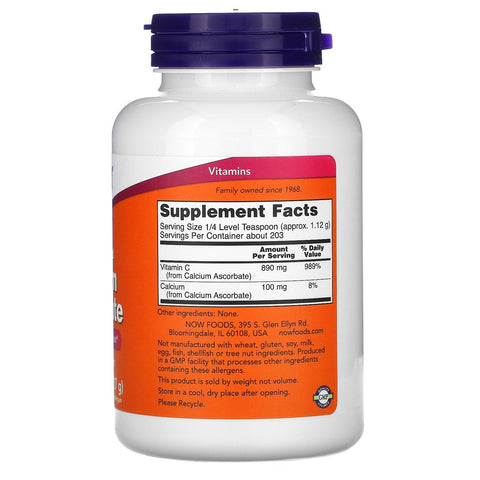 Now Foods, Pure, Buffered Calcium Ascorbate, Vitamin C Powder, 8 oz (227 g)