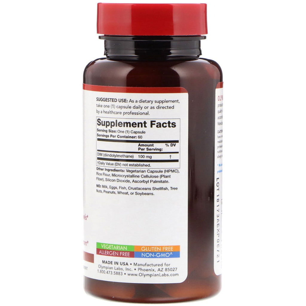 Olympian Labs, DIM-100, 60 vegetariske kapsler