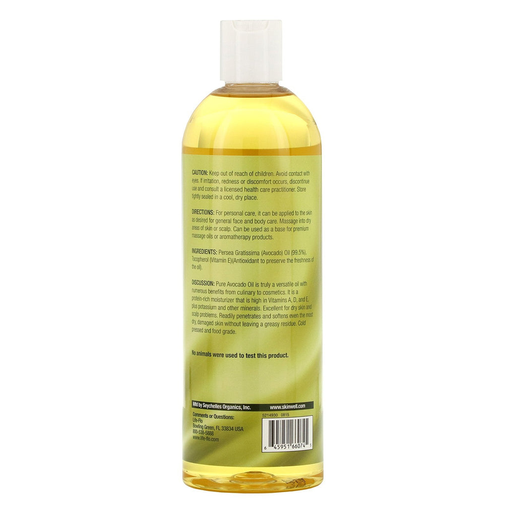 Life-flo, ren avocadoolie, hudpleje, 16 fl oz (473 ml)