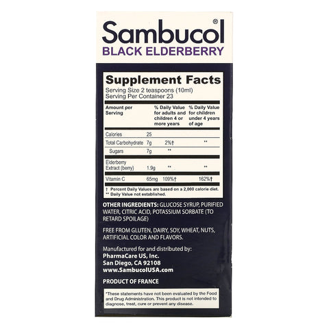 Sambucol, Black Elderberry Syrup, For Kids, Berry Flavor, 7.8 fl oz (230 ml)