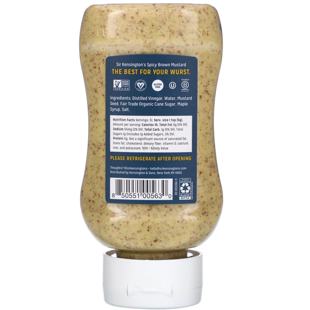 Sir Kensington's, Spicy Brown Mustard, 9 oz (255 g)