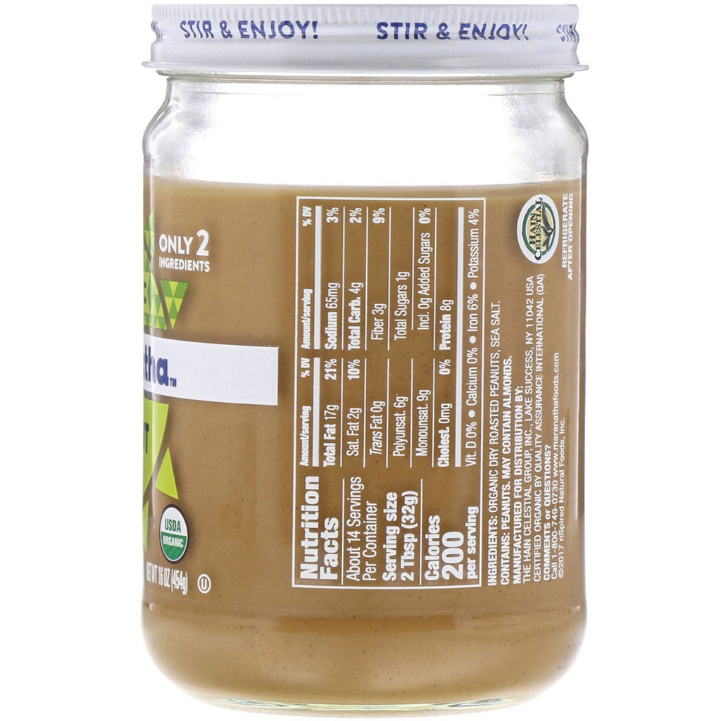MaraNatha, jordnøddesmør, cremet, 16 oz (454 g)