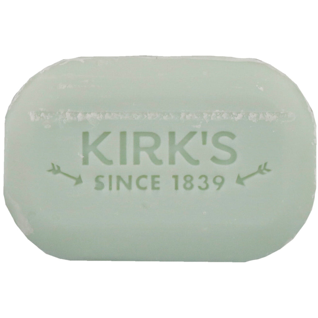 Kirk's, 100% Premium Coconut Oil Gentle Castile Soap, Soothing Aloe Vera, 3 Bars, 4 oz (113 g) Each
