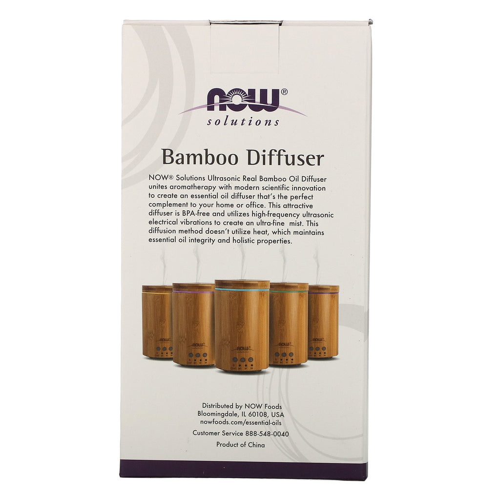 Now Foods, Solutions, Real Bamboo Ultrasonic Oil Diffuser, 1 Diffuser