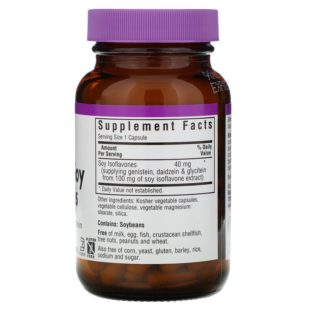 Bluebonnet Nutrition, ikke-GMO sojaisoflavoner, 60 Vcaps