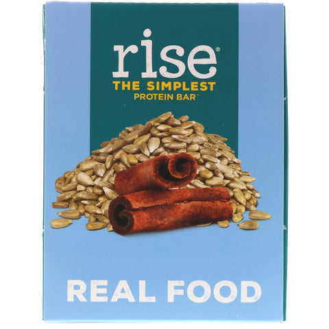 Rise Bar, THE SIMPLEST PROTEIN BAR, Sunflower Cinnamon, 12 Bars, 2.1 oz (60 g) Each