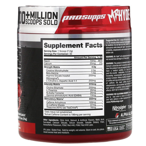 ProSupps, Mr. Hyde, Signature Pre Workout. Lollipop Punch, 7.6 oz (216 g)