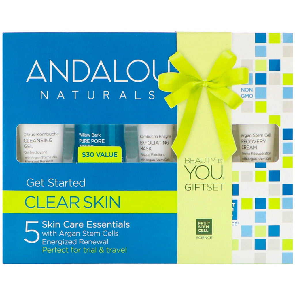 Andalou Naturals, Get Started Clarifying, Skin Care Essentials, 5 Piece Kit