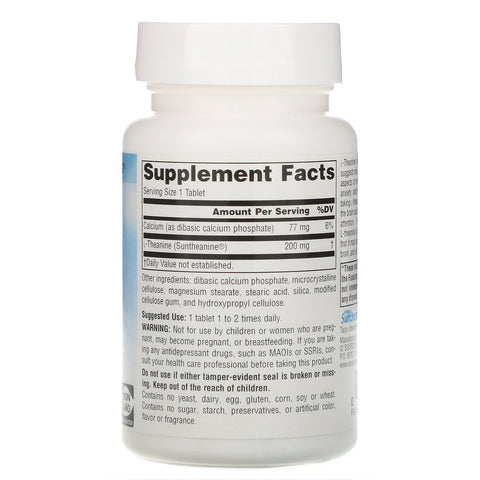 Source Naturals, L-teanina, 200 mg, 60 tabletas