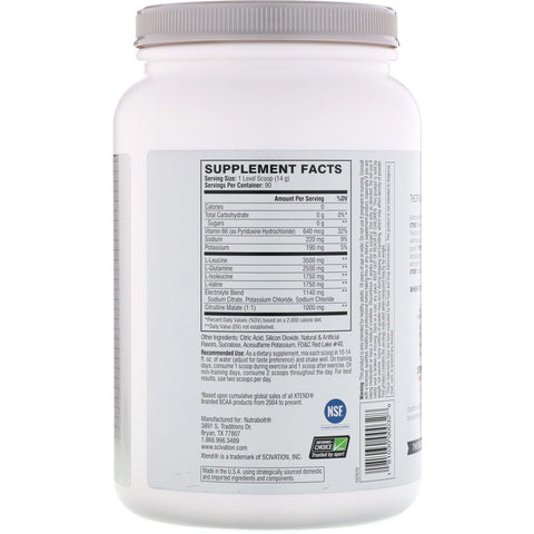 Xtend, The Original 7G BCAA, sabor a fresa y kiwi, 2,78 lb (1,26 kg)