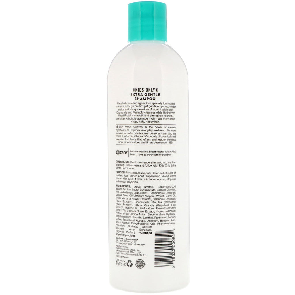 Jason Natural, kun børn, ekstra skånsom shampoo, 17,5 fl oz (517 ml)