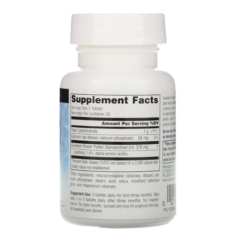 Source Naturals, Swedish Flower Pollen, 90 Tablets