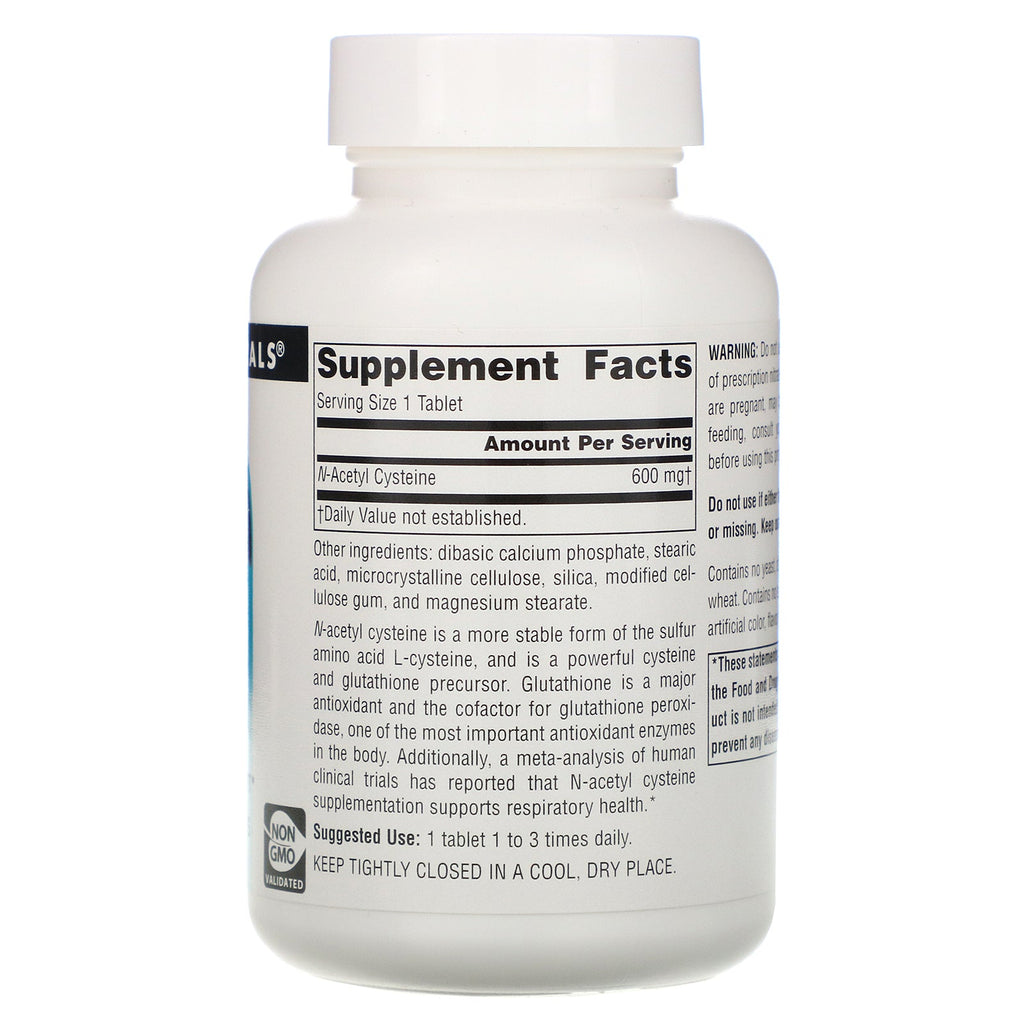 Source Naturals, N-acetylcystein, 600 mg, 120 tabletter