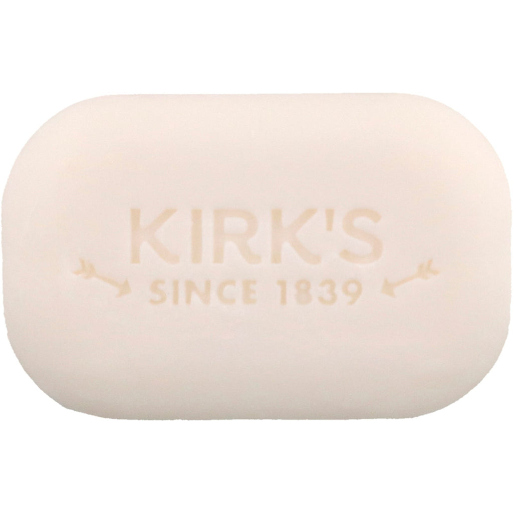 Kirk's, Jabón de Castilla suave 100 % premium con aceite de coco, sin fragancia, 3 barras, 4 oz (113 g) cada una