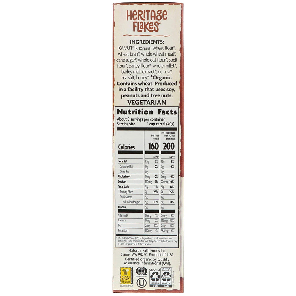 Nature's Path, Heritage Flakes Cereal, 13,25 oz (375 g)