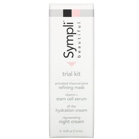 Sympli Beautiful, Sympli Beautiful Trial Pack, 4 Piece Kit, .25 oz (7.4 ml) Each