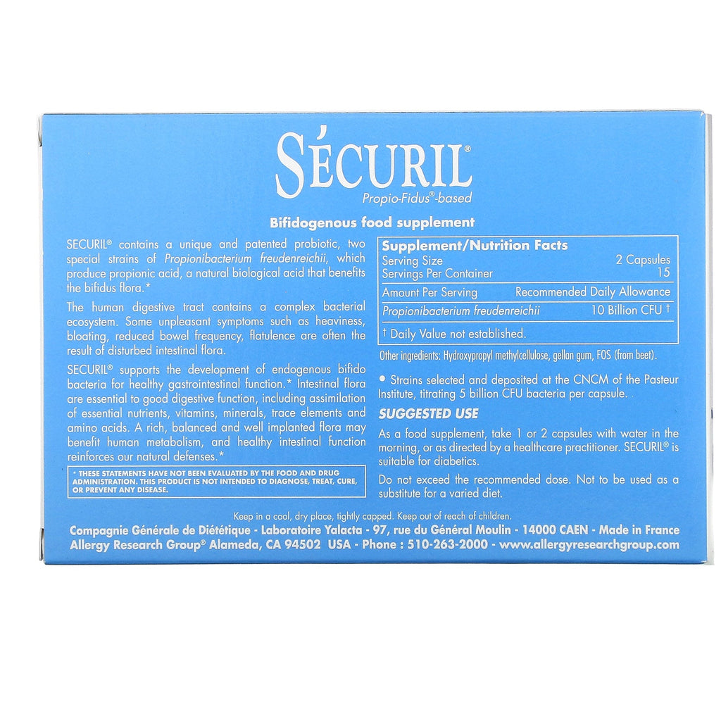 Nutricology, Securil, Propio-Fidus-Based, 30 Capsules