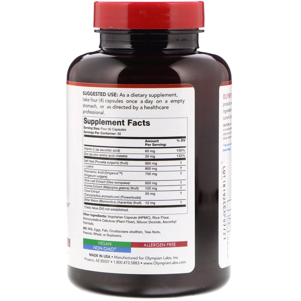 Olympian Labs, Herp-Eeze, 120 cápsulas vegetarianas