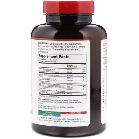 Olympian Labs, Herp-Eeze, 120 cápsulas vegetarianas