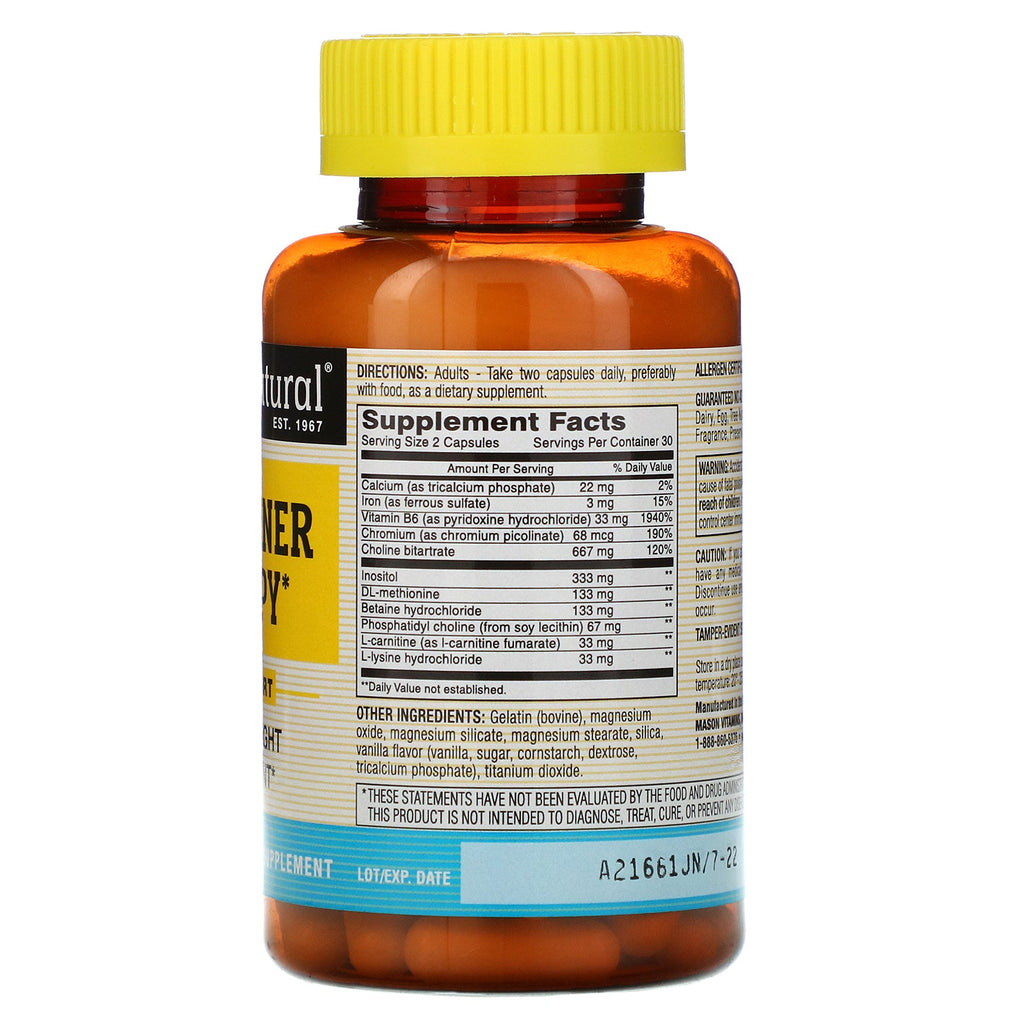 Mason Natural, Fat Burner Therapy, 60 Capsules