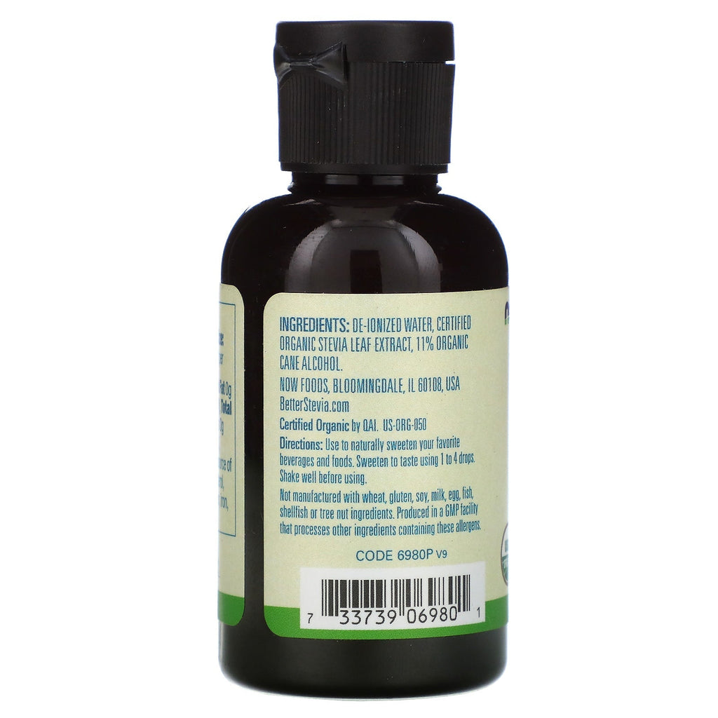 Now Foods, Better Stevia, Zero-Calorie Flydende sødemiddel, 2 fl oz (59 ml)
