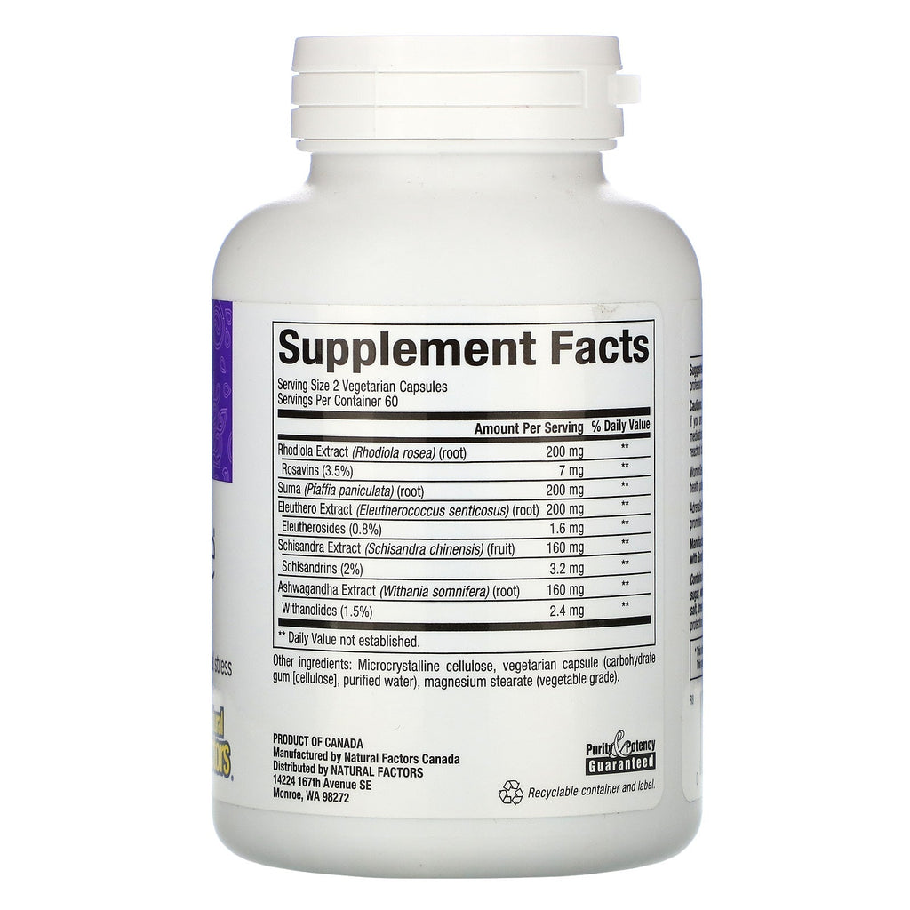 Natural Factors, WomenSense, AdrenaSense, Adrenal Formula, 120 Vegetarian Capsules
