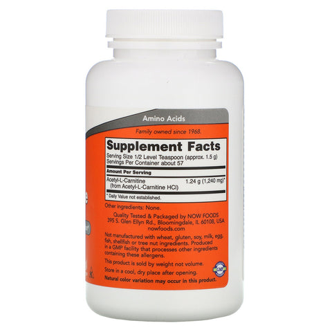 Now Foods, Acetil-L-Carnitina, 3 oz (85 g)