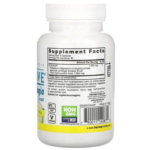 Jarrow Formulas, HCActive Garcinia Cambogia Extract, 90 Veggie Caps