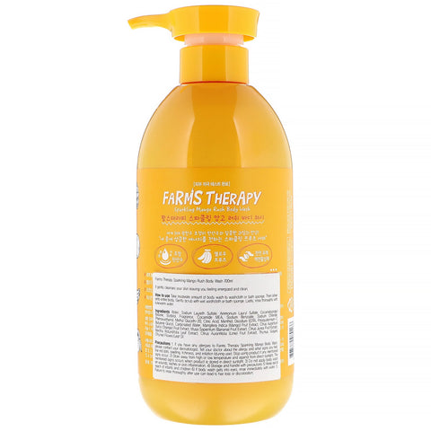 Doori Cosmetics, Farms Therapy, Sparkling Body Wash, Mango Rush, 23.6 fl oz (700 ml)