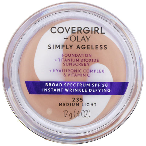 Covergirl, Olay Simply Ageless Foundation, 235 Medium Light,  .4 oz (12 g)