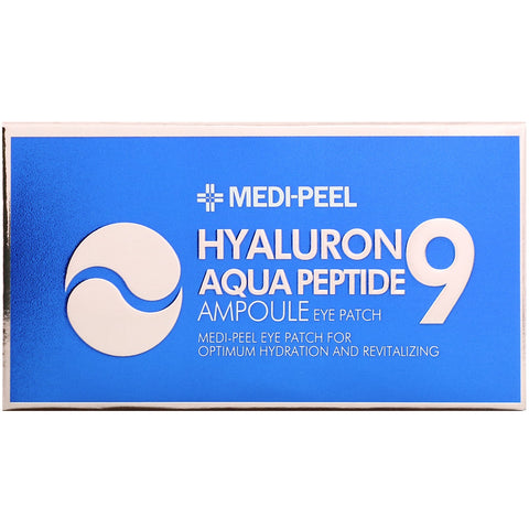 Medi-Peel, Hyaluron Peptide 9, Ampoule Eye Patch, Aqua, 60 Patches