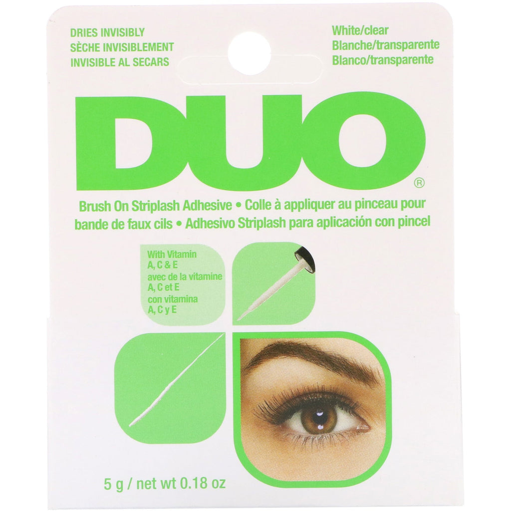 DUO, Brush On Striplash klæbemiddel, hvid/klar, 0,18 oz (5 g)