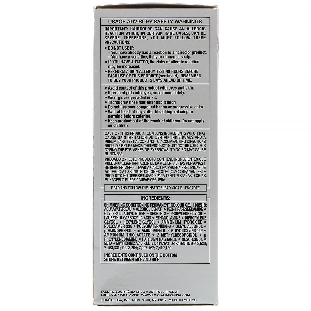 L'Oreal, Feria, Multi-Faceted Shimmer Color, 45 Deep Bronzed Brown, 1 Applikation
