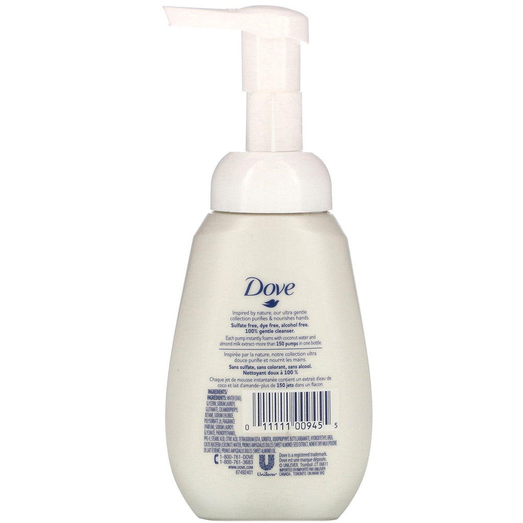 Due, skummende håndvask, kokosvand og mandelmælk, 6,8 fl oz (200 ml)