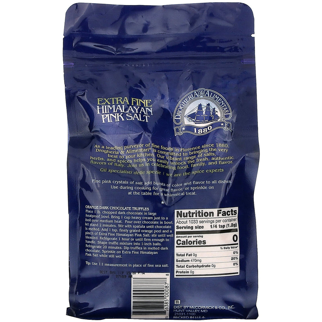 Drogheria &amp; Alimentari, ekstra fint Himalaya lyserødt salt, 43,74 oz (1.240 g)