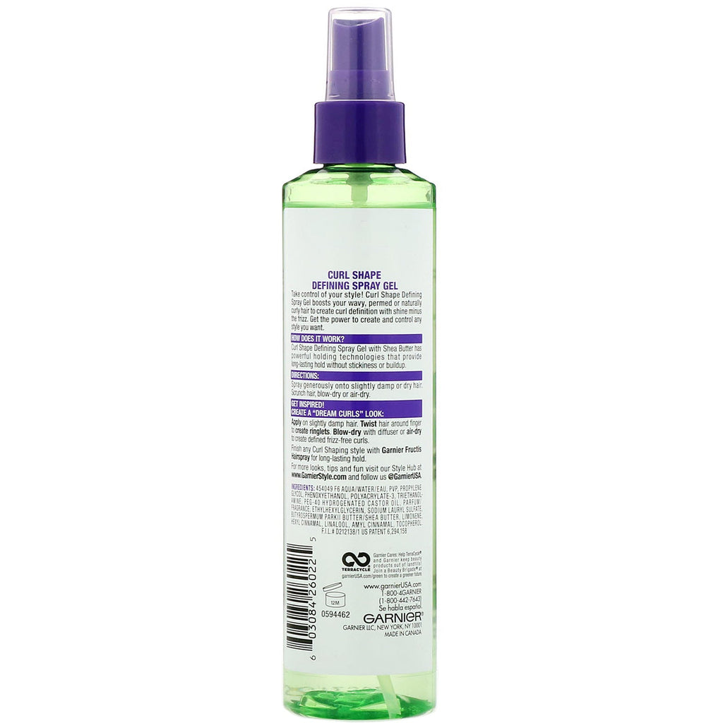 Garnier, Fructis, Curl Shape, Defining Spray Gel, 8,5 fl oz (250 ml)