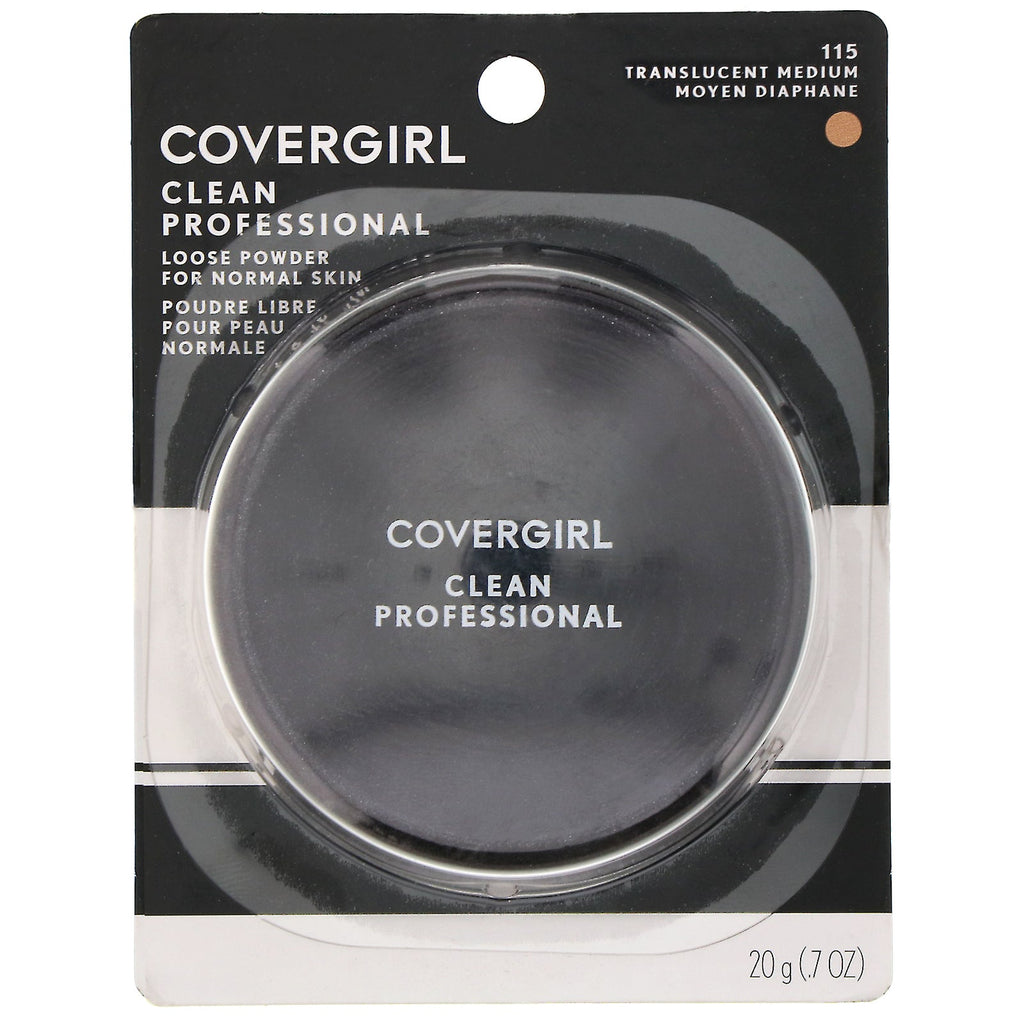 Covergirl, Clean Professional, Loose Powder, 115 Translucent Medium, .7 oz (20 g)