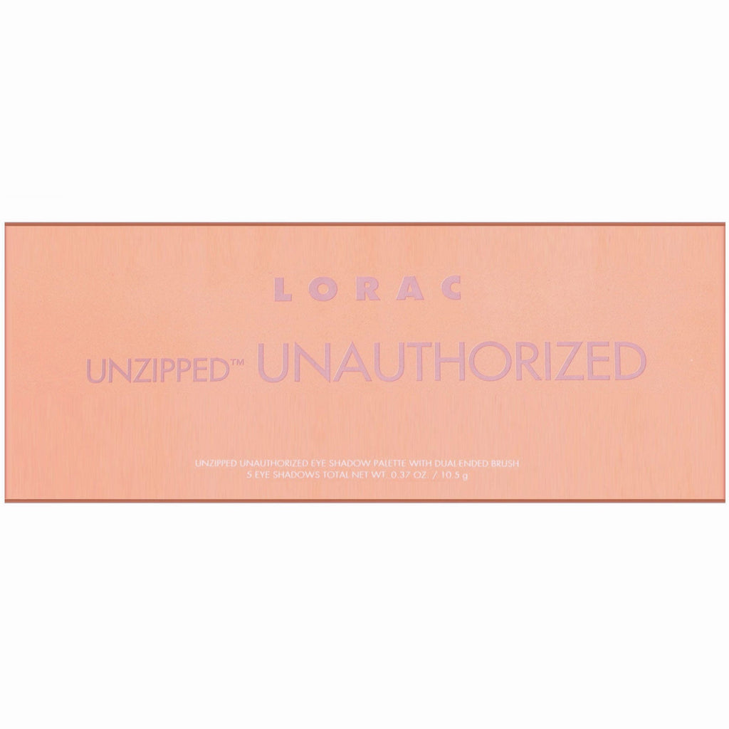 Lorac, Unzipped Unauthorized Eye Shadow Palette with Dual-Ended Brush, 0.37 oz (10.5 g)