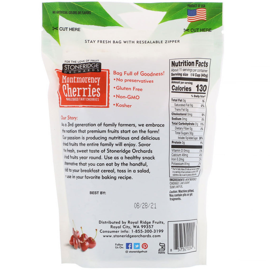 Stoneridge Orchards, cerezas Montmorency, 16 oz (454 g)