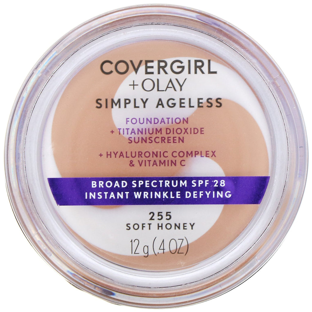 Covergirl, Olay Simply Ageless Foundation, 255 Soft Honey, .4 oz (12 g)