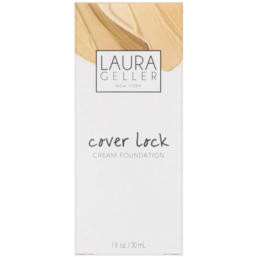 Laura Geller, Cover Lock, Cream Foundation, Porcelain, 1 fl oz (30 ml)