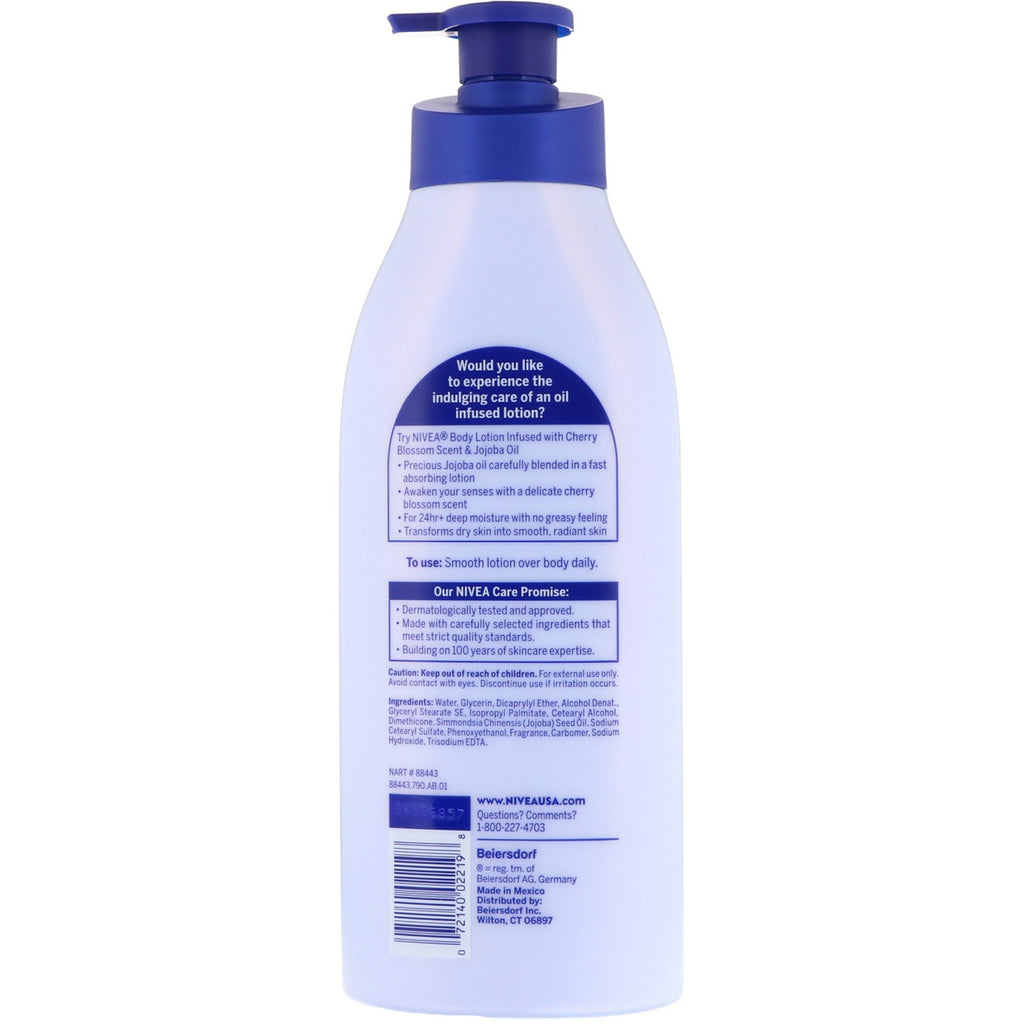Nivea, Oil Infused Lotion, Cherry Blossom &amp; Jojoba Oil, 16,9 fl oz (500 ml)