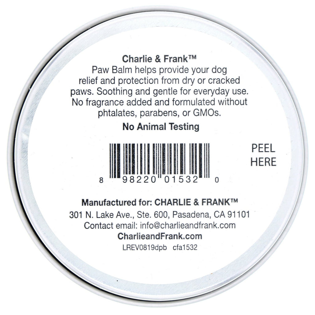 Charlie & Frank, Dog Paw Balm, 2 oz (56.6 g)